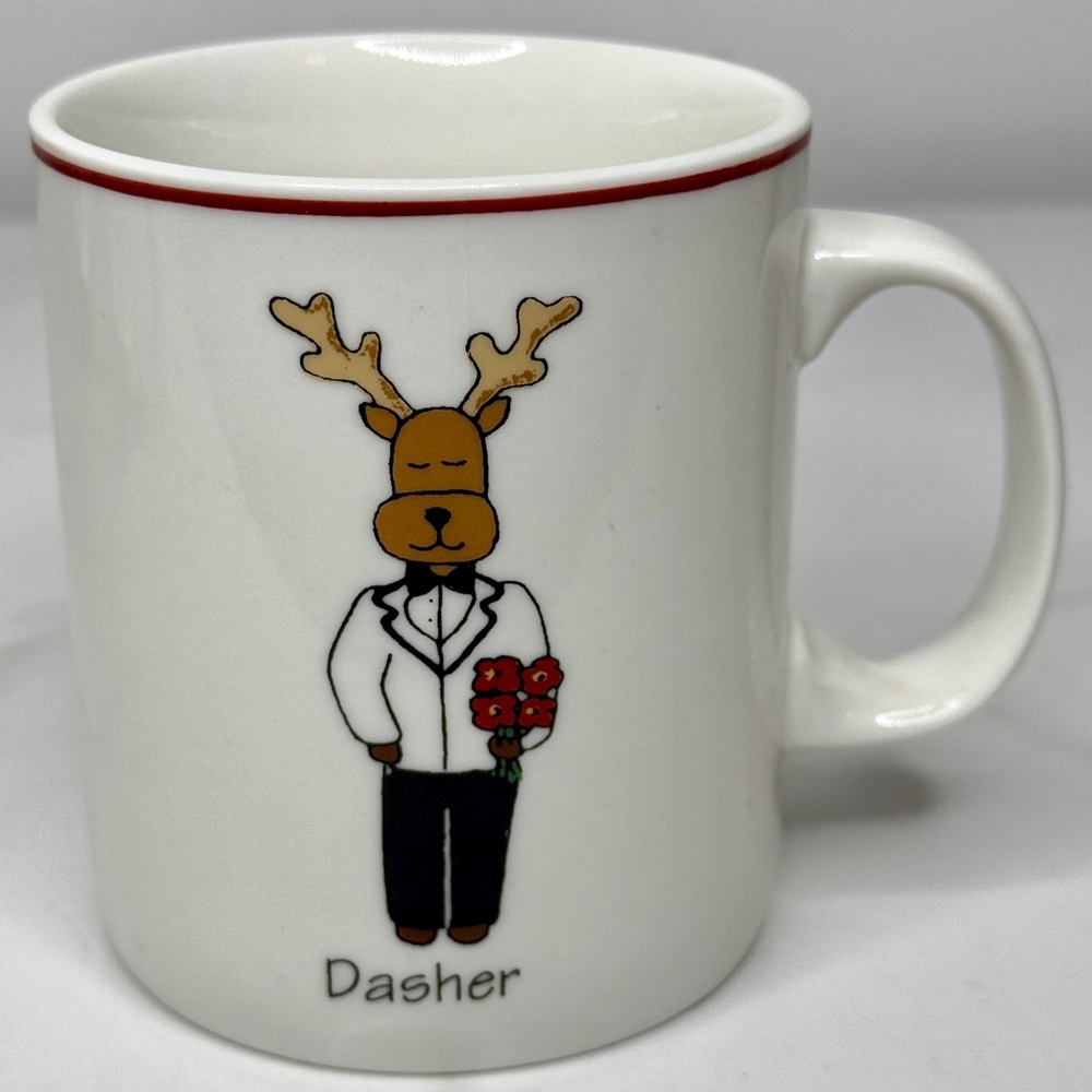DASHER Mug Santa's Reindeer Christmas